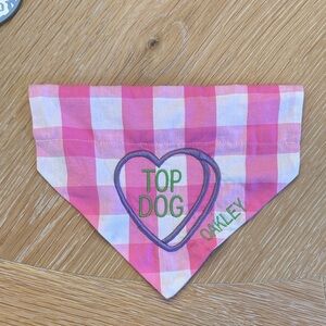 Oakley Pink Checkered Valentine’s Day dog Bandana
